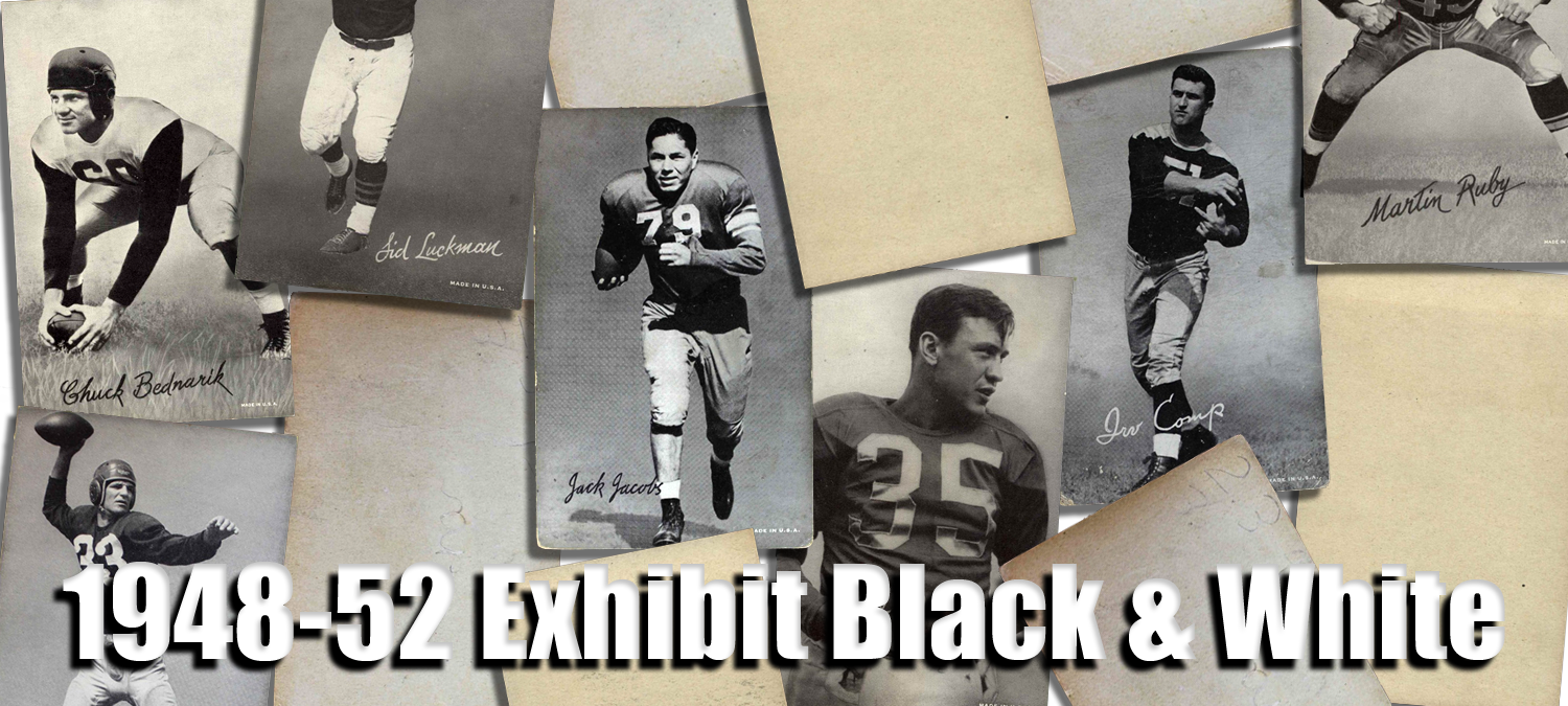 1948-52 Exhibit Black and White Football Cards 